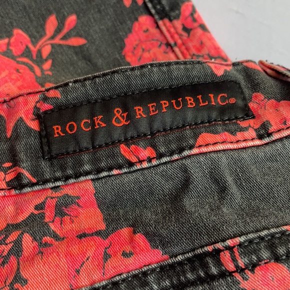 Pink Floral Rock & Republic Pants Size 6 - Picture 9 of 10